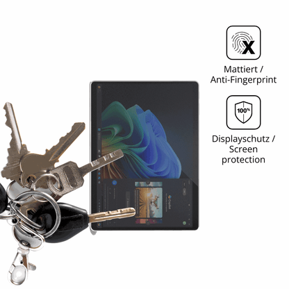 dipos Displayschutz für Microsoft Surface Pro Copilot Plus, mattierte Oberfläche, Blickschutzfilter und perfekter Passform