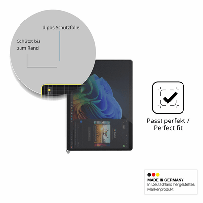 Schutz gegen Kratzer auf dem Microsoft Surface Pro Copilot Plus Glas durch Schlüssel oder Ähnliches