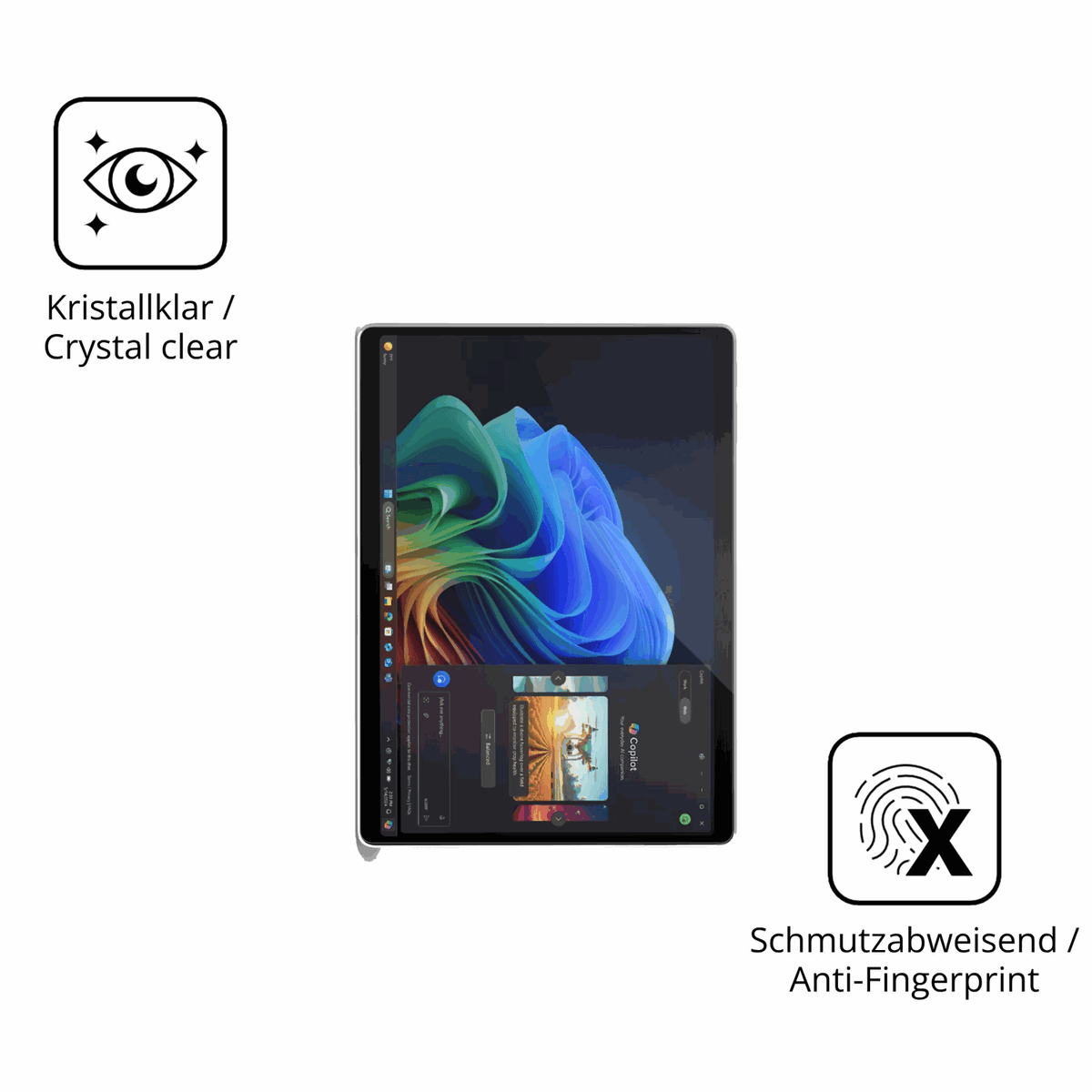 Flexible TPU-Folie passend zugeschnitten für Microsoft Surface Pro Copilot Plus, vollständige Abdeckung