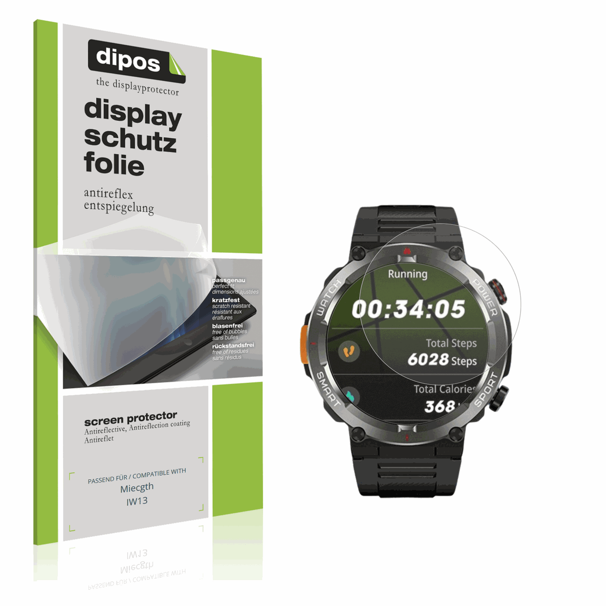 Matte Displayschutzfolie von dipos passend für Miecgth IW13, präziser Zuschnitt und blasenfrei montiert