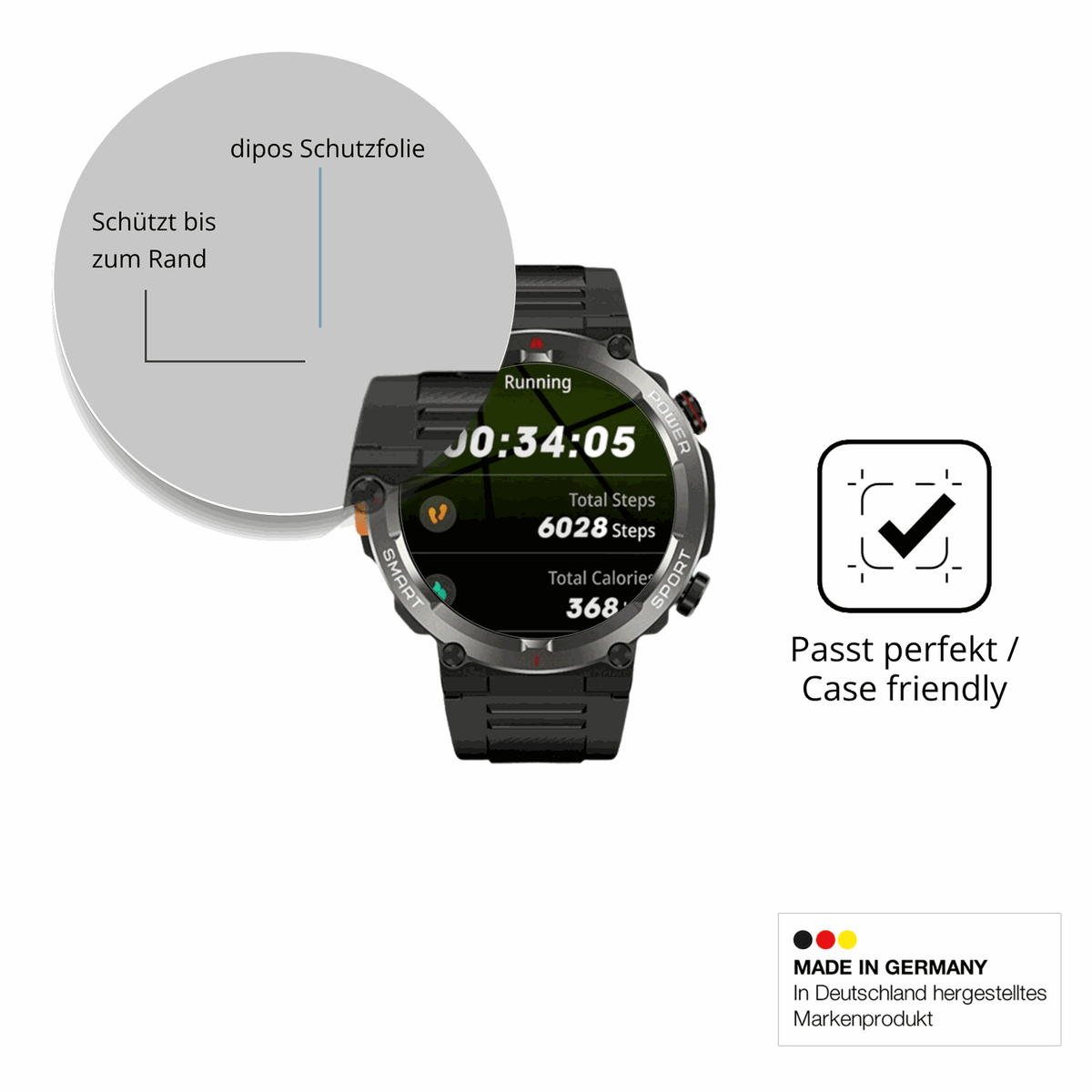 Besonders flexibler Displayschutz mit Anti-Shock-Schicht im Materialmix