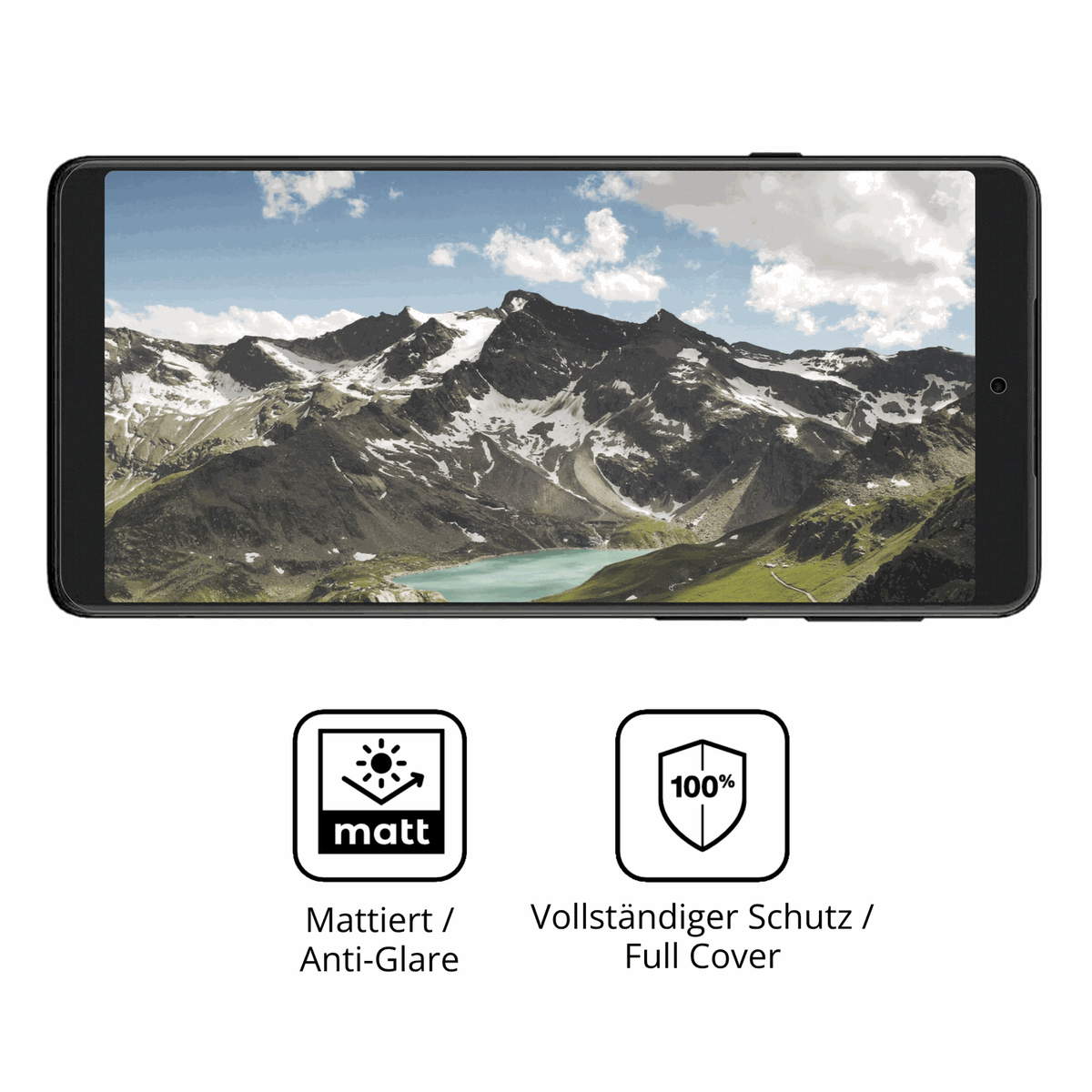2x Full Cover Schutzfolie matt für Motorola Edge 20