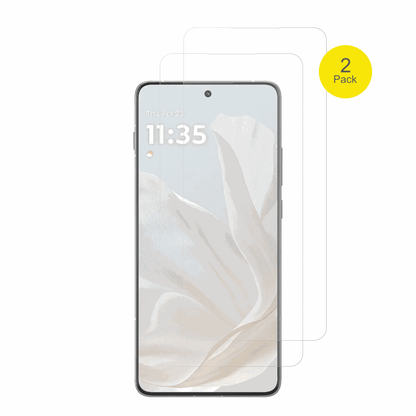 MotorolaEdge 70 Cloud Dancer mit aufgebrachter dipos Flex Schutzfolie, glasklare Darstellung ohne Einschränkungen