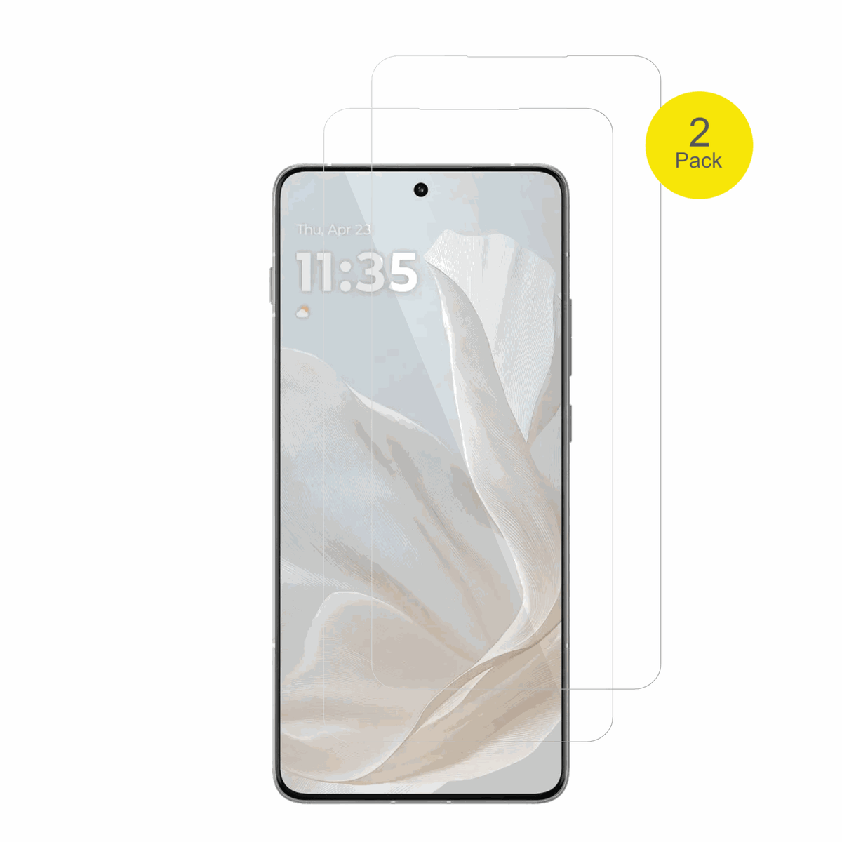 MotorolaEdge 70 Cloud Dancer mit aufgebrachter dipos Displayschutzfolie, glasklare Darstellung ohne Einschränkungen