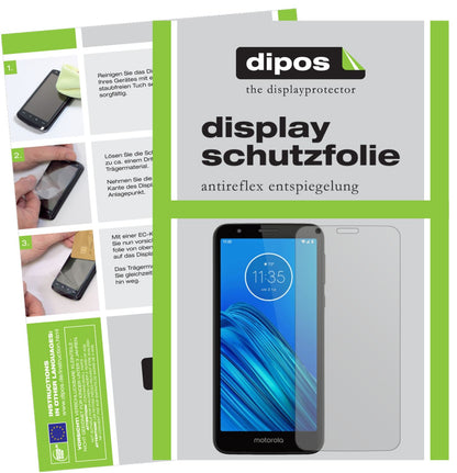 Matte Displayschutzfolie von dipos passend für Motorola Moto E6, präziser Zuschnitt und blasenfrei montiert