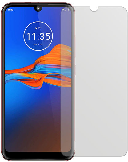 MotorolaMoto E6 Plus mit aufgebrachter dipos Displayschutzfolie, die lästige Fingerabdrücke minimiert