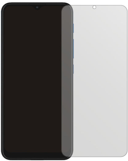 MotorolaMoto E7 Plus mit aufgebrachter dipos Displayschutzfolie, die lästige Fingerabdrücke minimiert