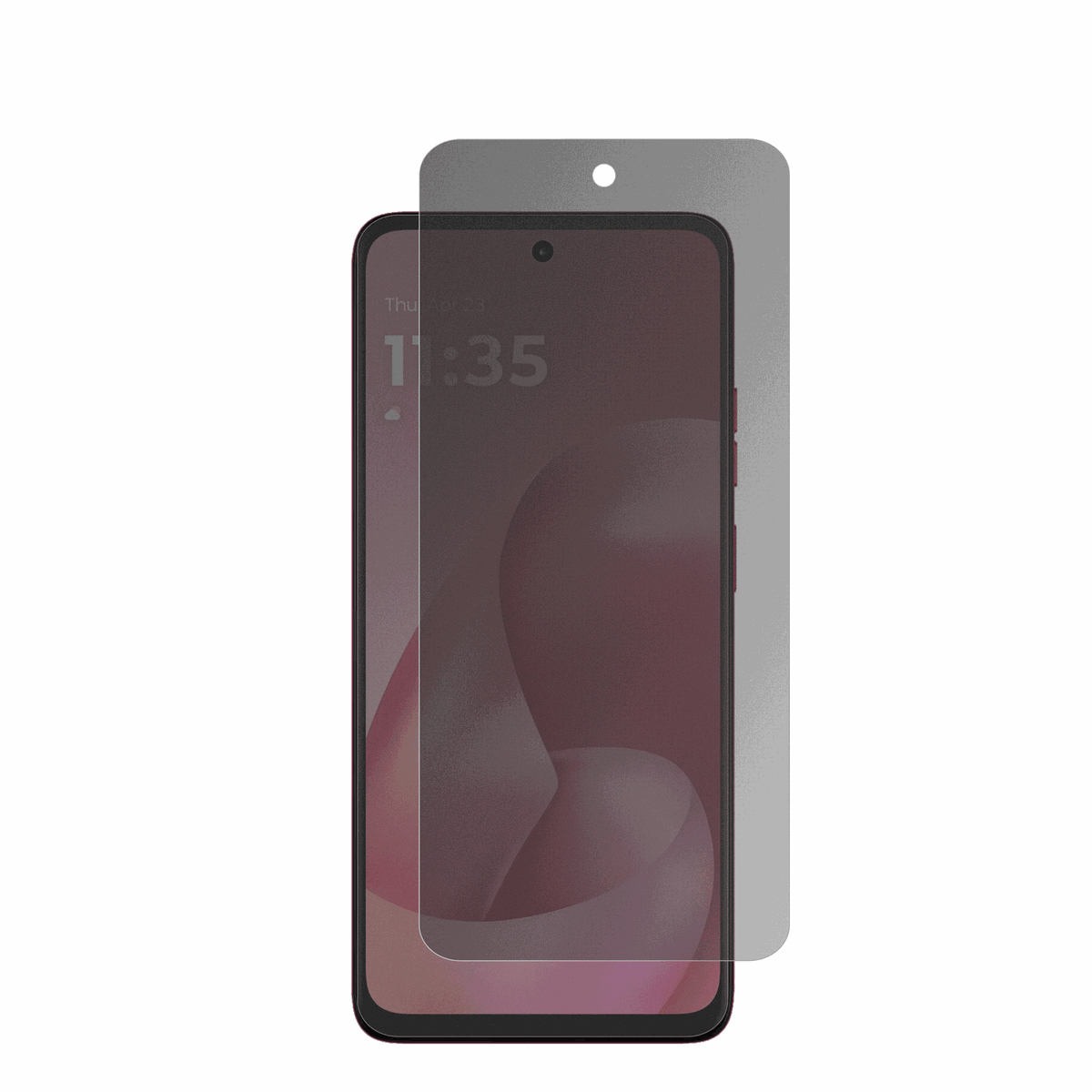 motorolamoto g57 power mit aufgebrachter dipos Flex Schutzfolie, die seitliche Einblicke blockiert