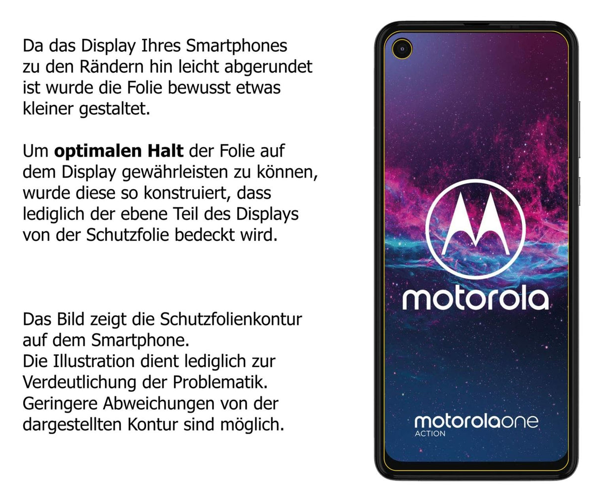 Dünne und klare Folie passend zugeschnitten für Motorola One Action