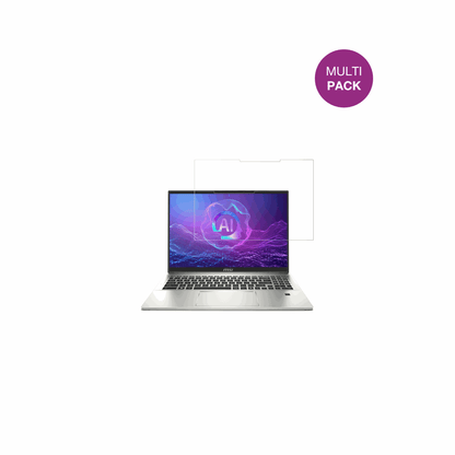 MSIPrestige A16 Ai Plus mit aufgebrachter dipos Displayschutzfolie, glasklare Darstellung ohne Einschränkungen