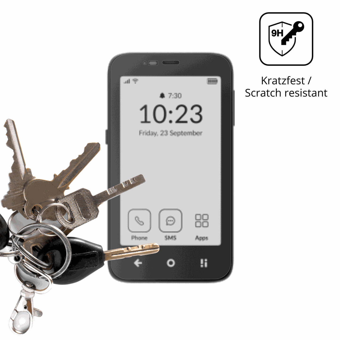 dipos Displayschutz für muditacompact, mattierte Oberfläche, robuste Festigkeit und perfekte Passform