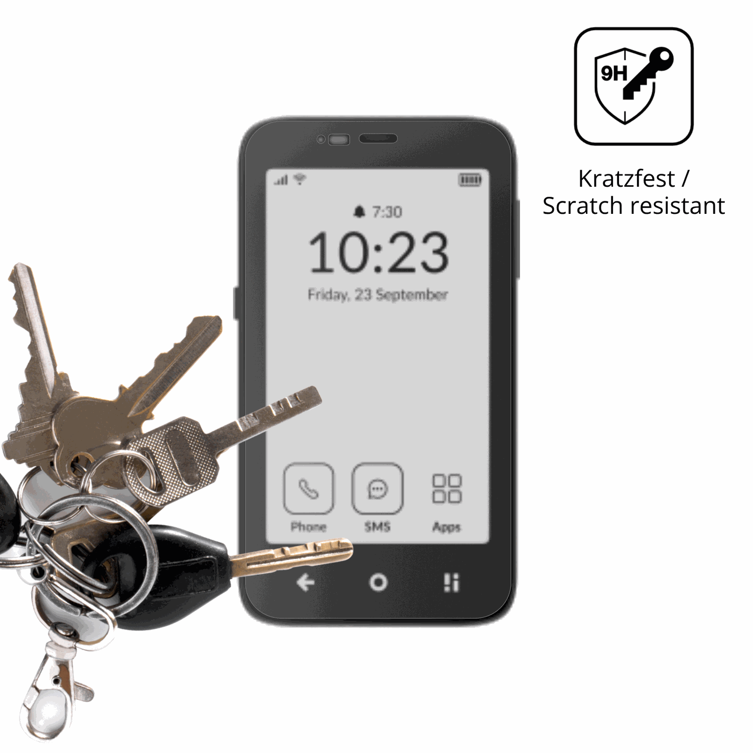 dipos Displayschutz für muditacompact, mattierte Oberfläche, robuste Festigkeit und perfekte Passform