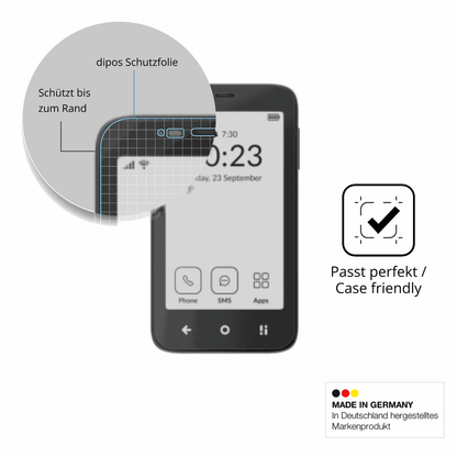 Schutzglasfolie mit optimaler Passform, zur Verwendung mit Hüllen geeignet