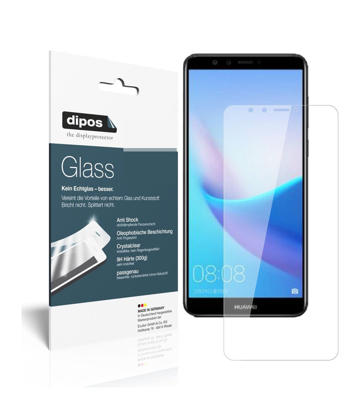 1x 9H Schutzfolie für Huawei Enjoy 8 Plus Panzerfolie