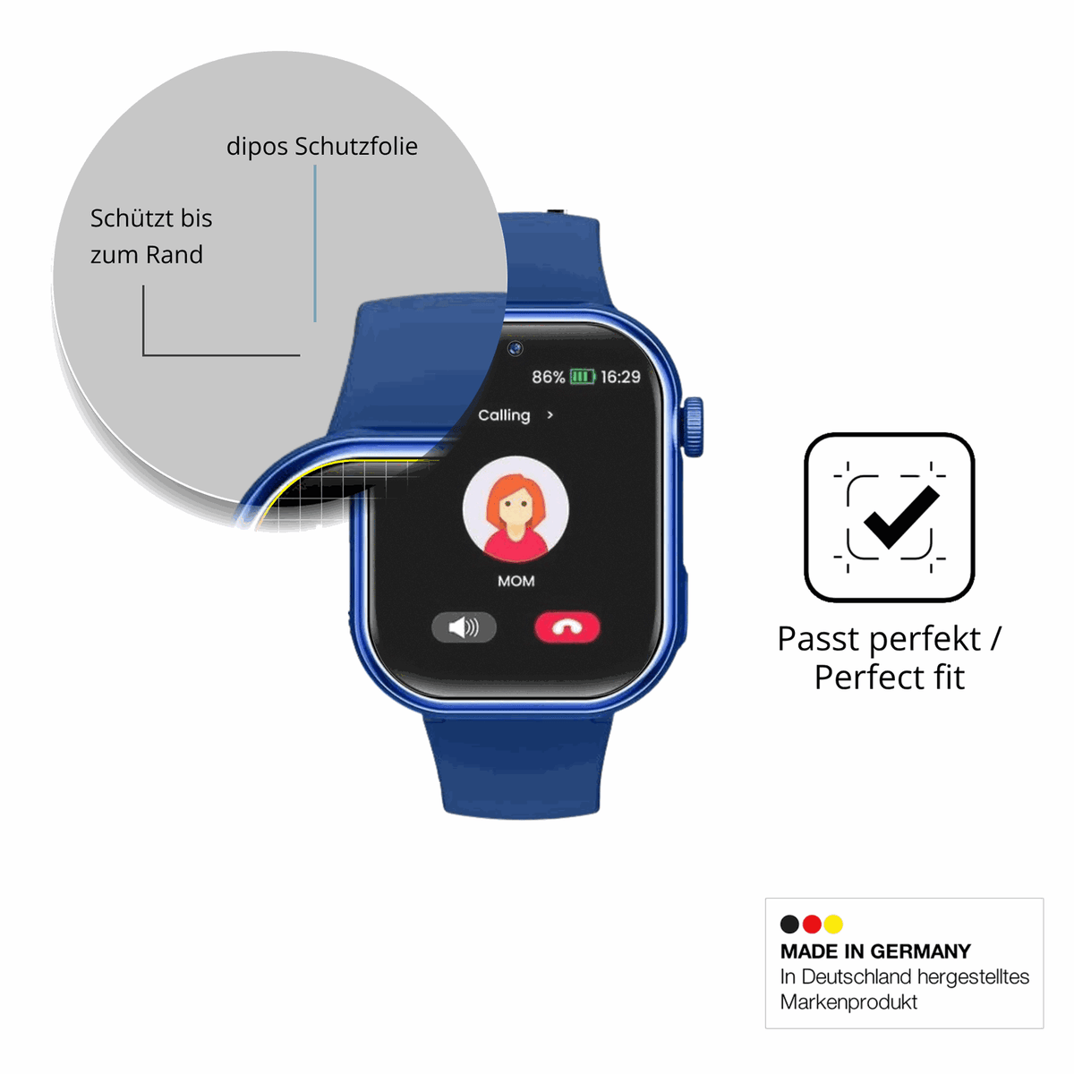 Besonders flexibler Displayschutz mit Anti-Shock-Schicht im Materialmix