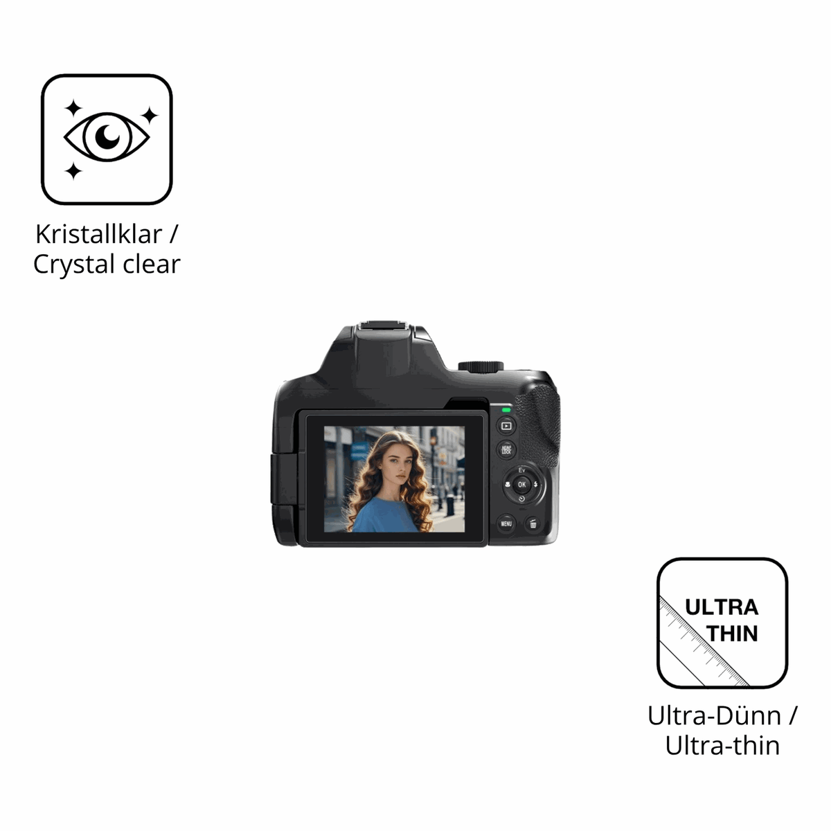 Dünne und klare Folie passend zugeschnitten für NBD 4K 64MP
