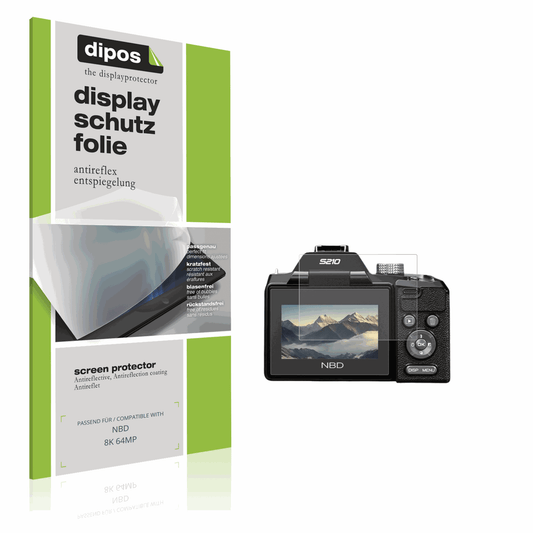Matte Displayschutzfolie von dipos passend für NBD 8K 64MP, präziser Zuschnitt und blasenfrei montiert