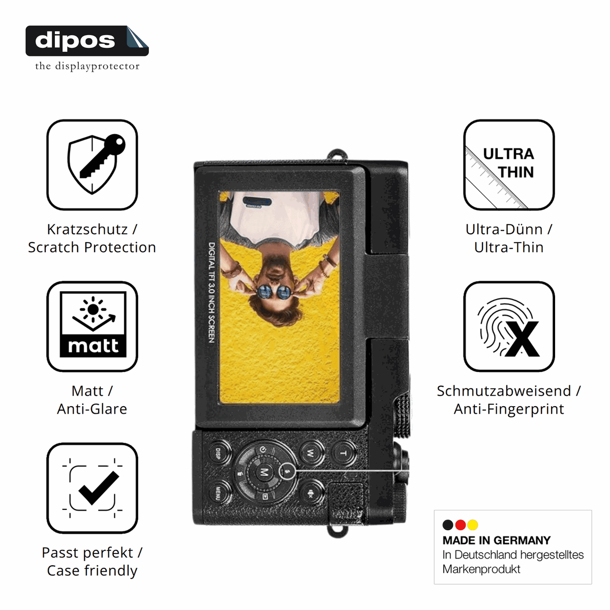 Displayschutz hergestellt in Deutschland, höchste Qualität made in Germany