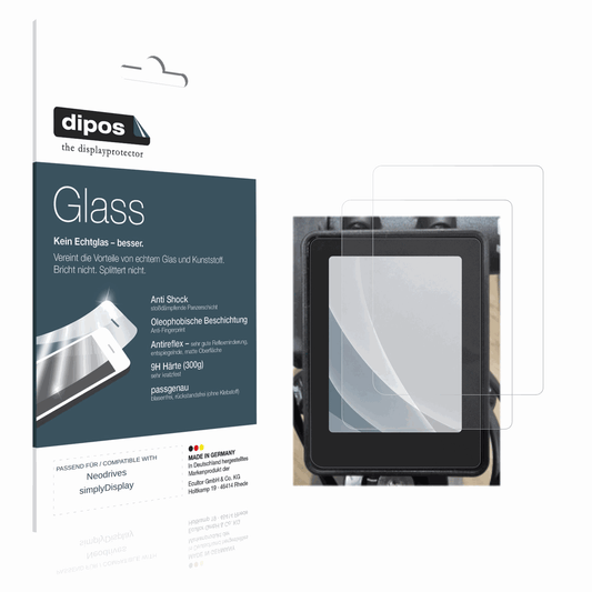 2x 9H Schutzfolie matt für Neodrives simplyDisplay Panzerfolie