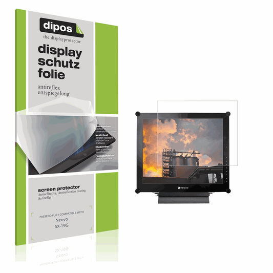 Matte Displayschutzfolie von dipos passend für Neovo SX-19G, präziser Zuschnitt und blasenfrei montiert