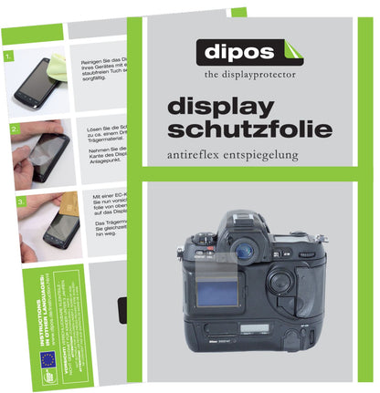 Matte Displayschutzfolie von dipos passend für Nikon D1, präziser Zuschnitt und blasenfrei montiert