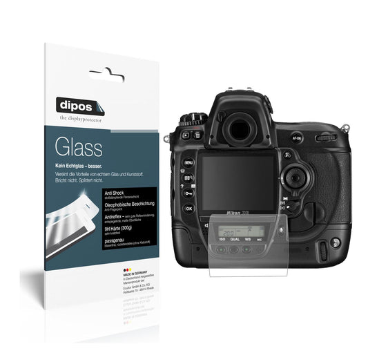 Matte Displayschutzfolie von dipos passend für Nikon D3, 9H kratzfest und blasenfrei montiert