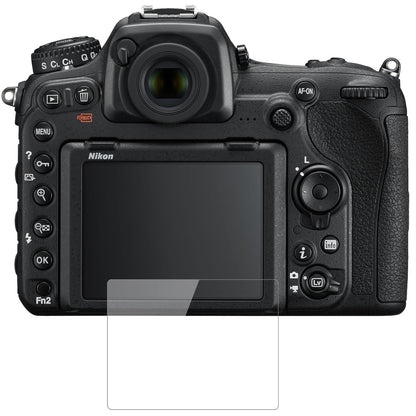 NikonD500 mit aufgebrachter dipos Flex Schutzfolie, glasklare Darstellung ohne Einschränkungen