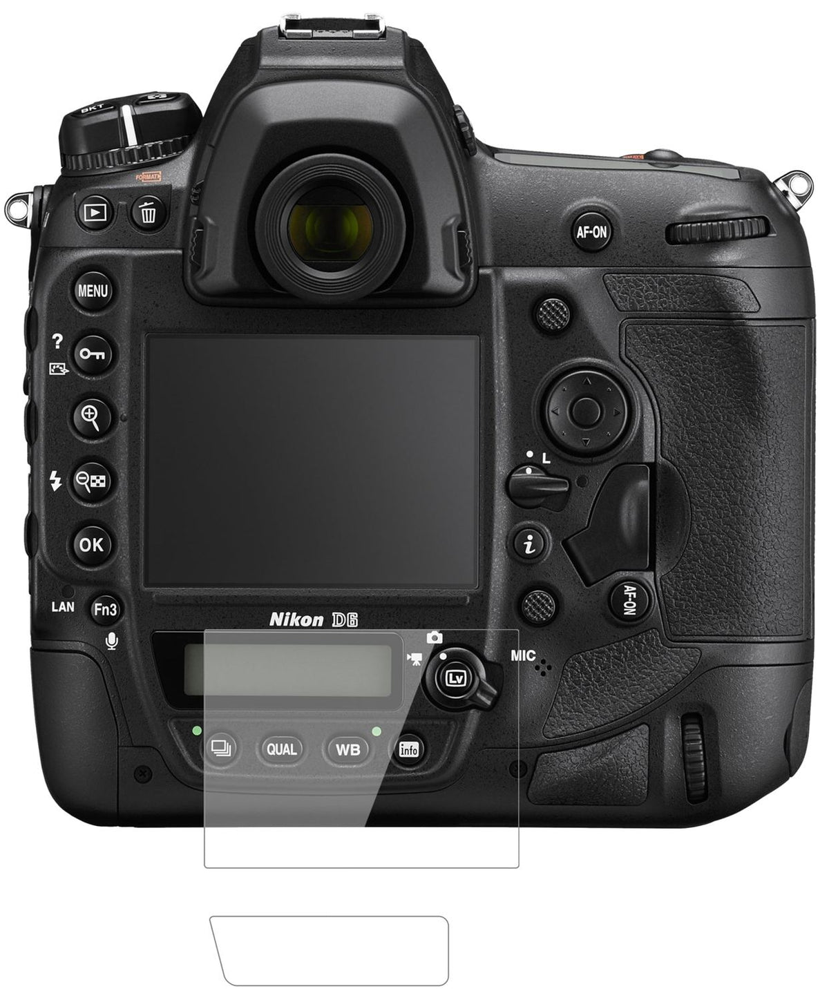 1x 9H Schutzfolie für Nikon D6 Panzerfolie