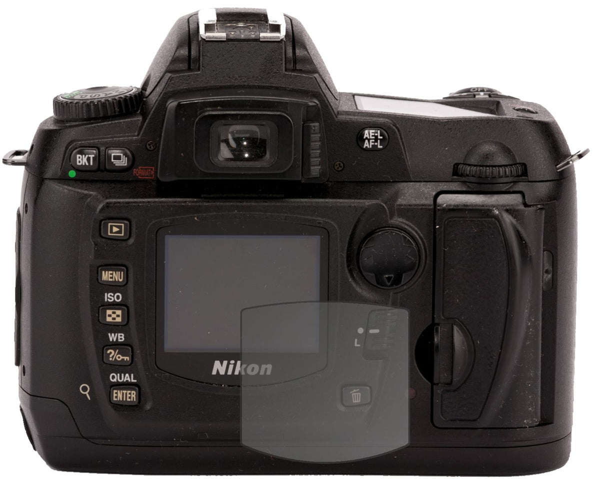 Blickschutzfolie von dipos passend für Nikon D70, präziser Zuschnitt und blasenfrei montiert