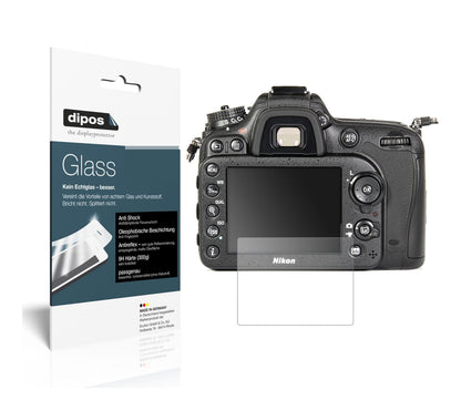 Matte Displayschutzfolie von dipos passend für Nikon D7100, 9H kratzfest und blasenfrei montiert
