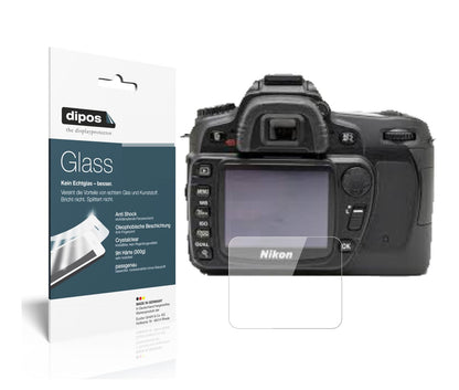 Klare Displayschutzfolie von dipos passend für Nikon D80, 9H kratzfest und blasenfrei montiert