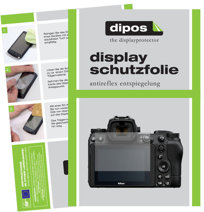 Matte Displayschutzfolie von dipos passend für Nikon Z 7II, präziser Zuschnitt und blasenfrei montiert