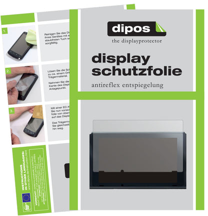 Matte Displayschutzfolie von dipos passend für Nintendo Switch (2021), präziser Zuschnitt und blasenfrei montiert