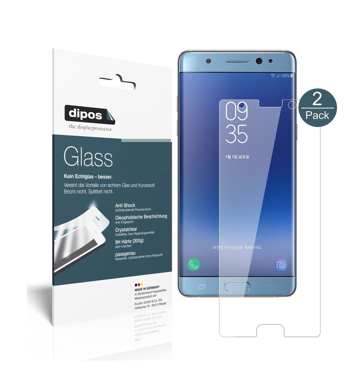 1x 9H Schutzfolie für Samsung Galaxy Note FE Panzerfolie