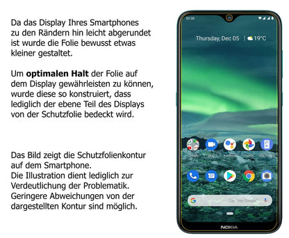 Blickschutzfolie für Nokia 46083 matt Schutzfolie Privacy
