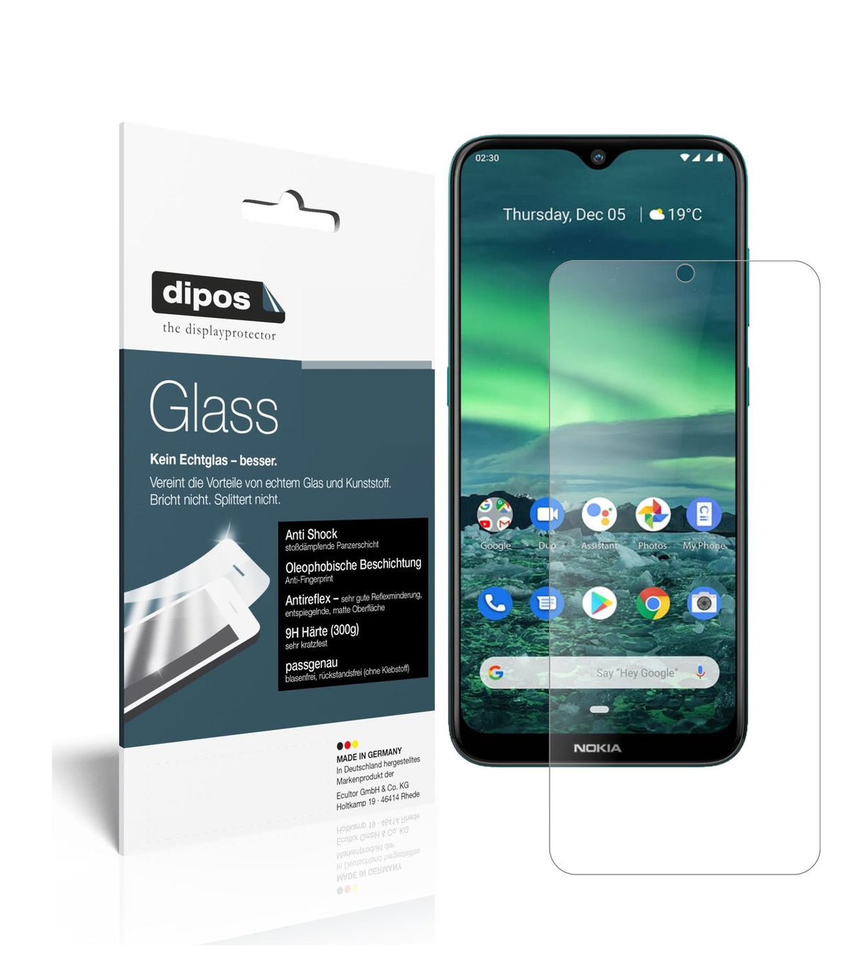 Matte Displayschutzfolie von dipos passend für Nokia 46083, 9H kratzfest und blasenfrei montiert