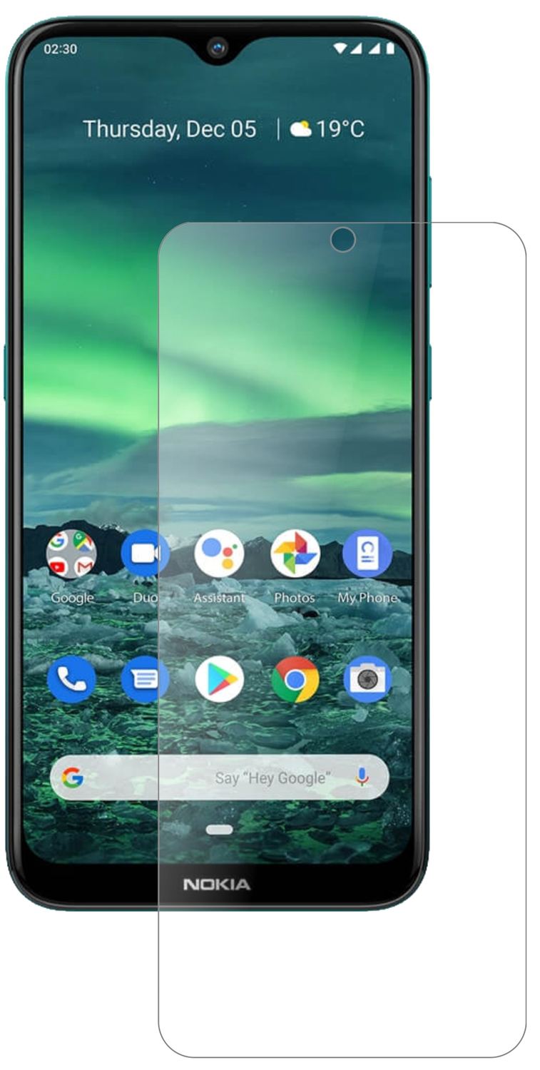 Nokia46083 mit aufgebrachter dipos Panzerfolie, die lästige Fingerabdrücke minimiert