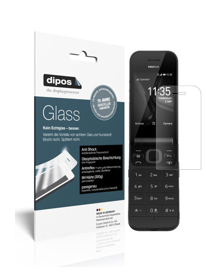 Matte Displayschutzfolie von dipos passend für Nokia 2720 Flip, 9H kratzfest und blasenfrei montiert