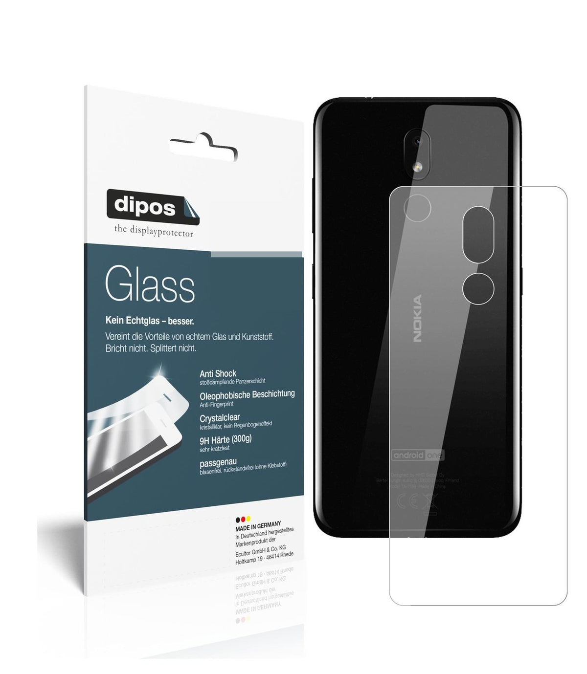 Perfekte Passform und ultimative Qualität: Unser 9H Panzerglas bietet Schutz für Nokia-3.2 Rückseite