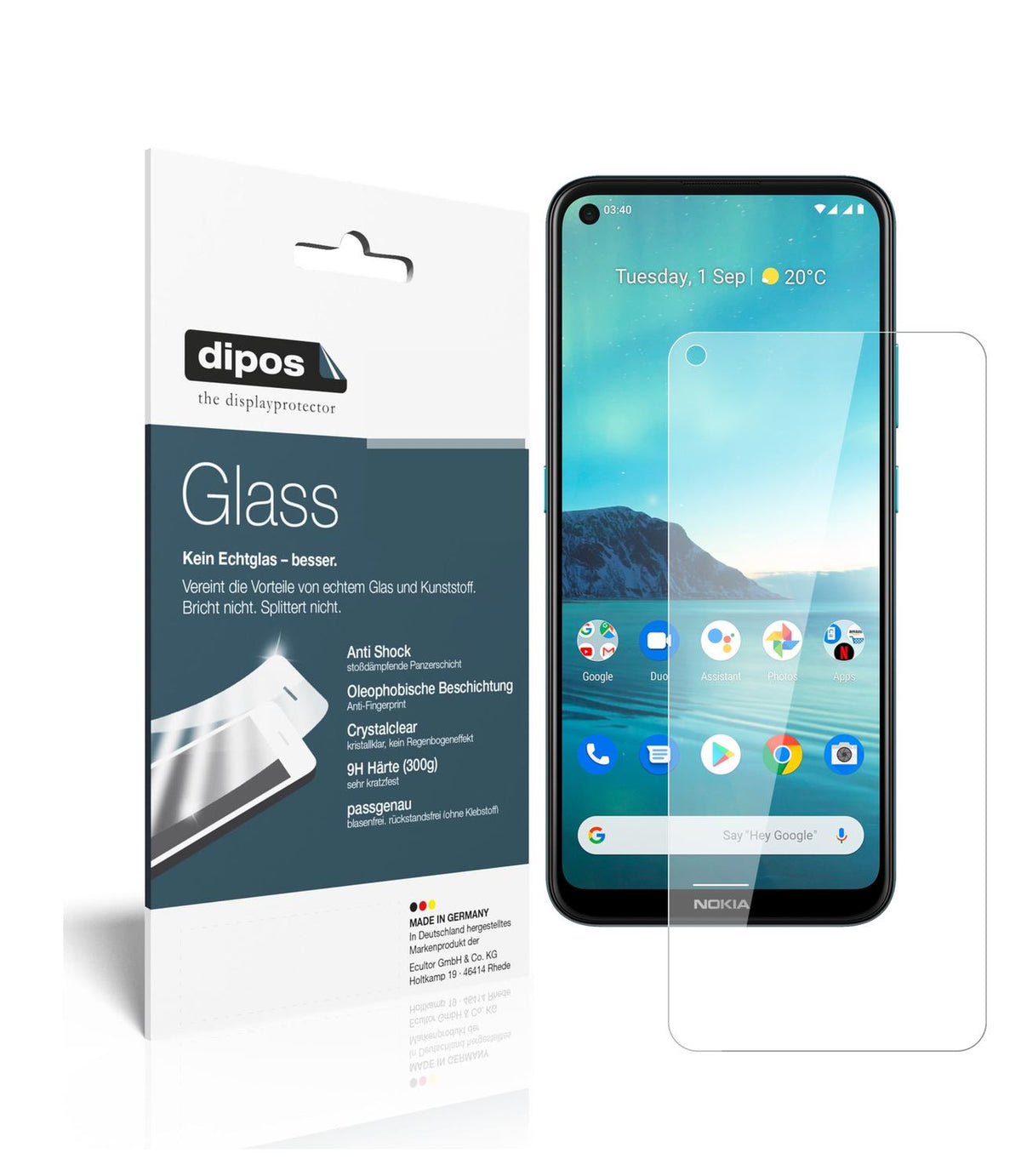 Perfekte Passform und ultimative Qualität: Unser 9H Panzerglas bietet Schutz für Nokia-3.4