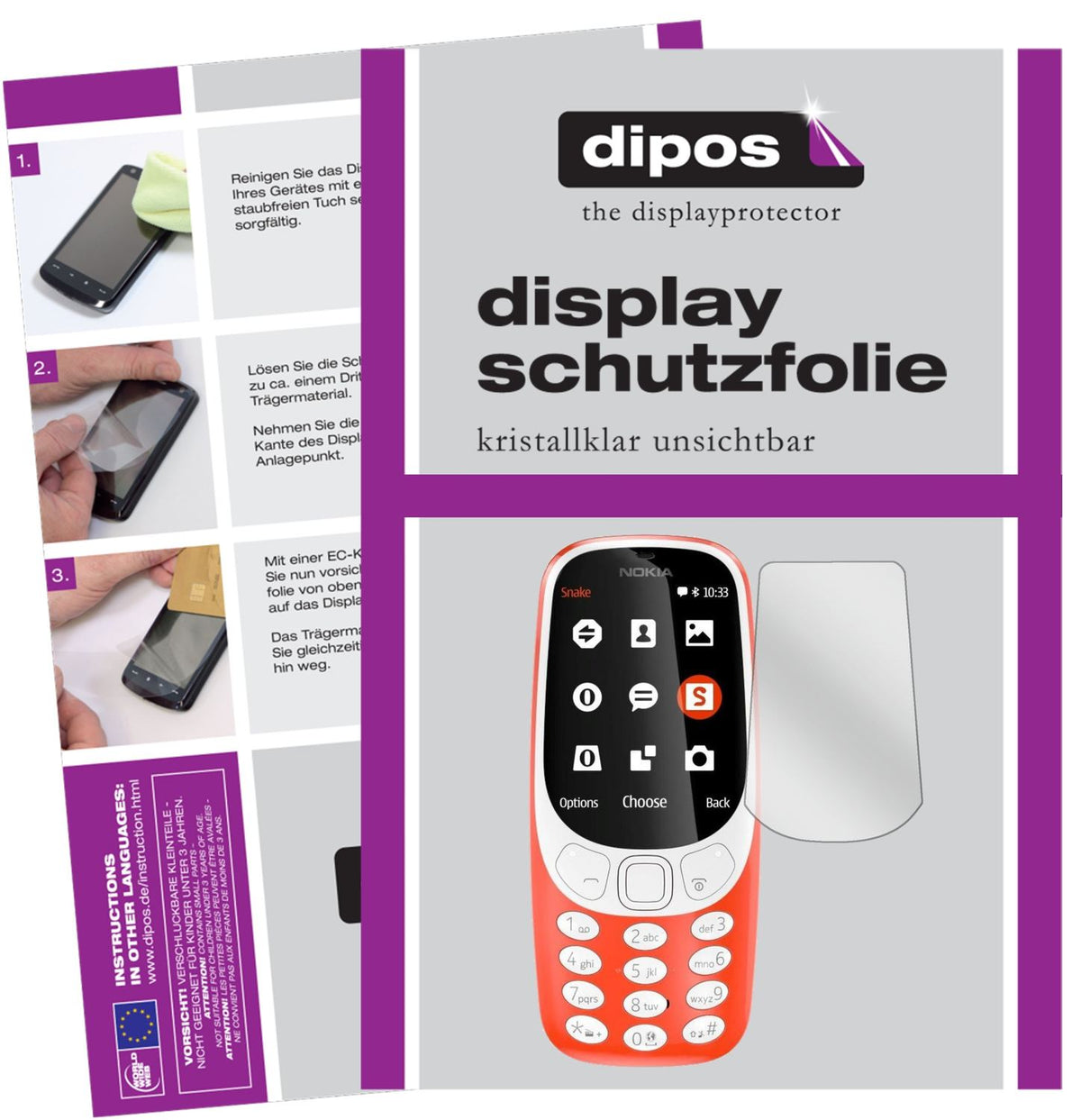 Perfekte Passform und ultimative Qualität: Unser 9H Panzerglas bietet Schutz für Nokia-3310