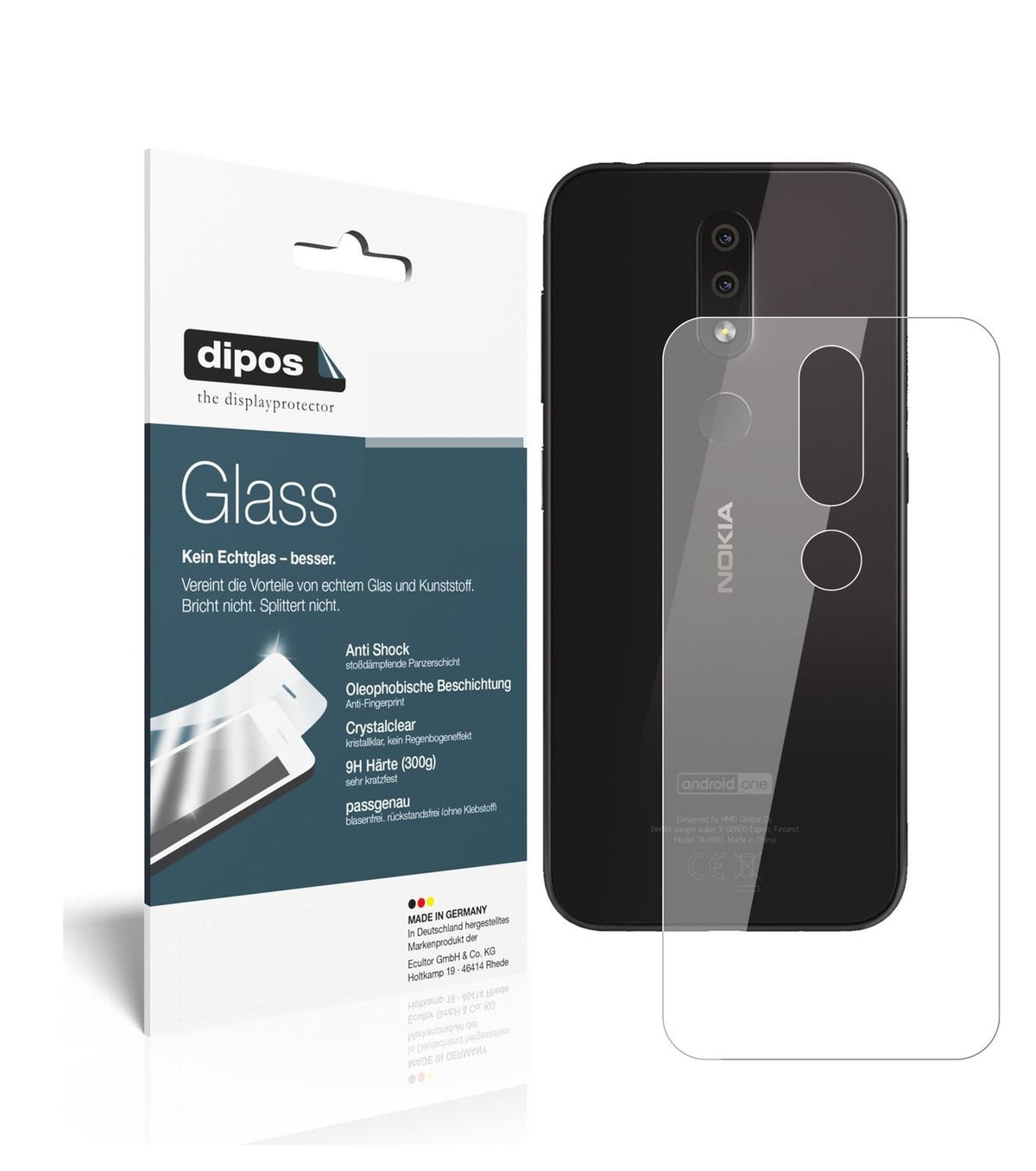 Perfekte Passform und ultimative Qualität: Unser 9H Panzerglas bietet Schutz für Nokia-4.2 Rückseite