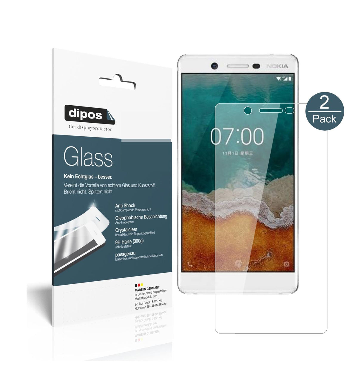 Perfekte Passform und ultimative Qualität: Unser 9H Panzerglas bietet Schutz für Nokia-7