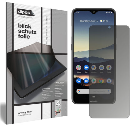 Blickschutzfolie von dipos passend für Nokia 46060, präziser Zuschnitt und blasenfrei montiert