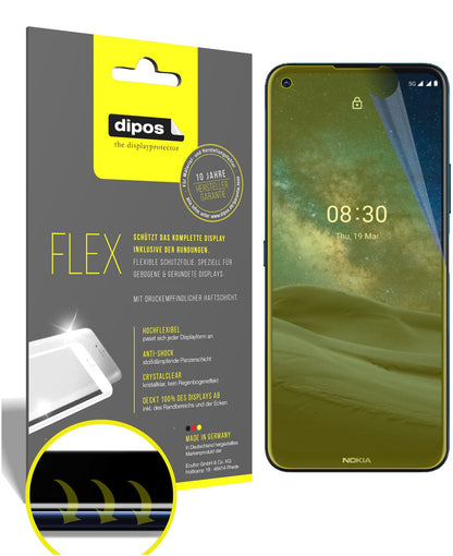 Klare Displayschutzfolie von dipos passend für Nokia 46089, 100% Displayabdeckung und blasenfreie Montage