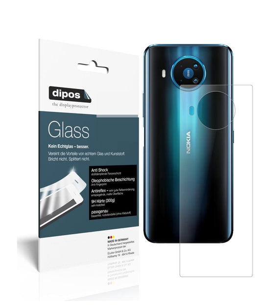 Matte Displayschutzfolie von dipos passend für Nokia 8.3 5G Rückseite, 9H kratzfest und blasenfrei montiert