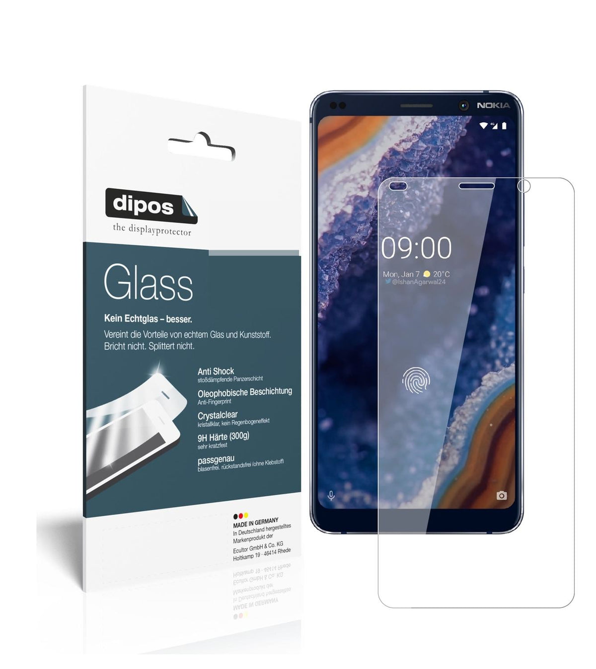Perfekte Passform und ultimative Qualität: Unser 9H Panzerglas bietet Schutz für Nokia-9 PureView