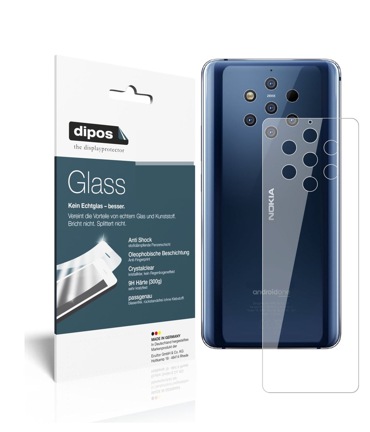 Perfekte Passform und ultimative Qualität: Unser 9H Panzerglas bietet Schutz für Nokia-9 PureView Rückseite