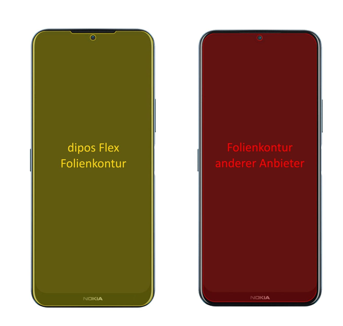 3x 3D Full Cover Schutzfolie für Nokia G50