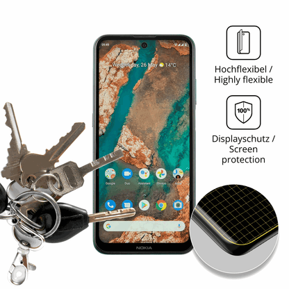 2x 3D Full Cover Schutzfolie für Nokia X20